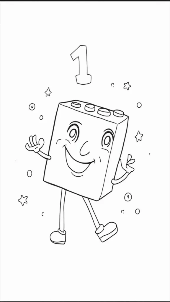 Numberblocks 1 coloriage